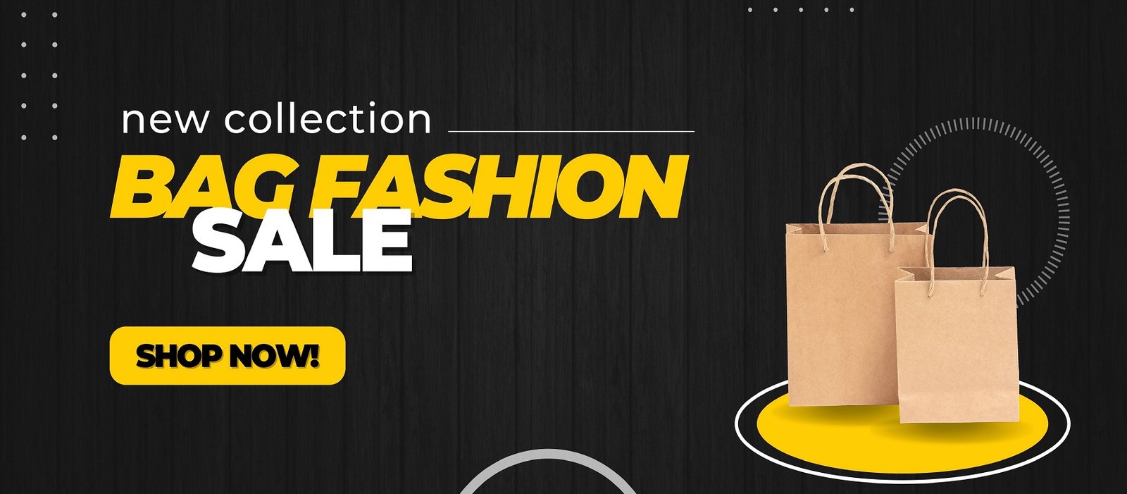 Black and White Modern Handicraft Special Offer Banner